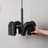 Modern Modular U Shape LED Chandelier Adjustable Geometric Multi Head Ceiling Light Fixture