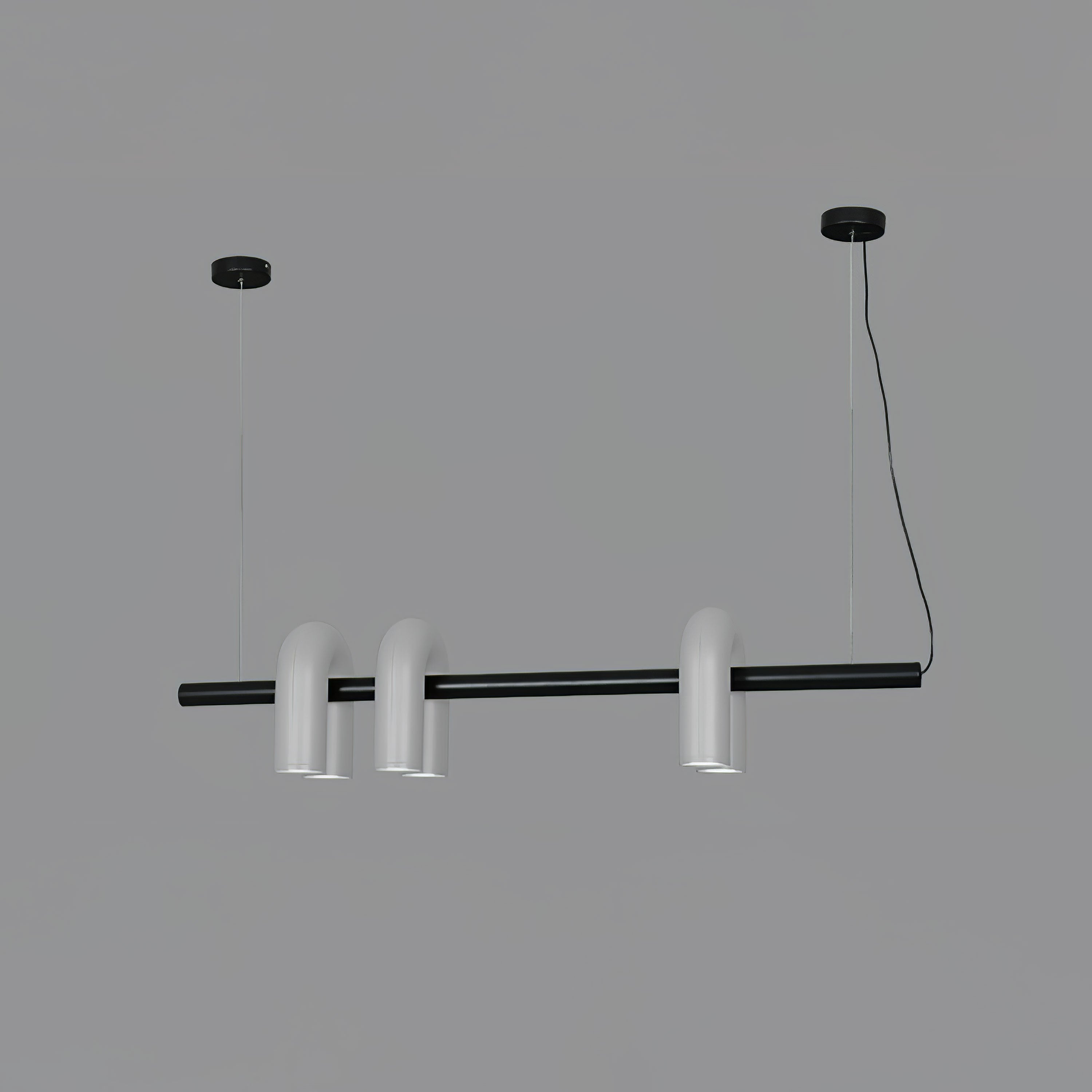 Modern Modular U Shape LED Chandelier Adjustable Geometric Multi Head Ceiling Light Fixture
