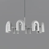 Modern Modular U Shape LED Chandelier Adjustable Geometric Multi Head Ceiling Light Fixture