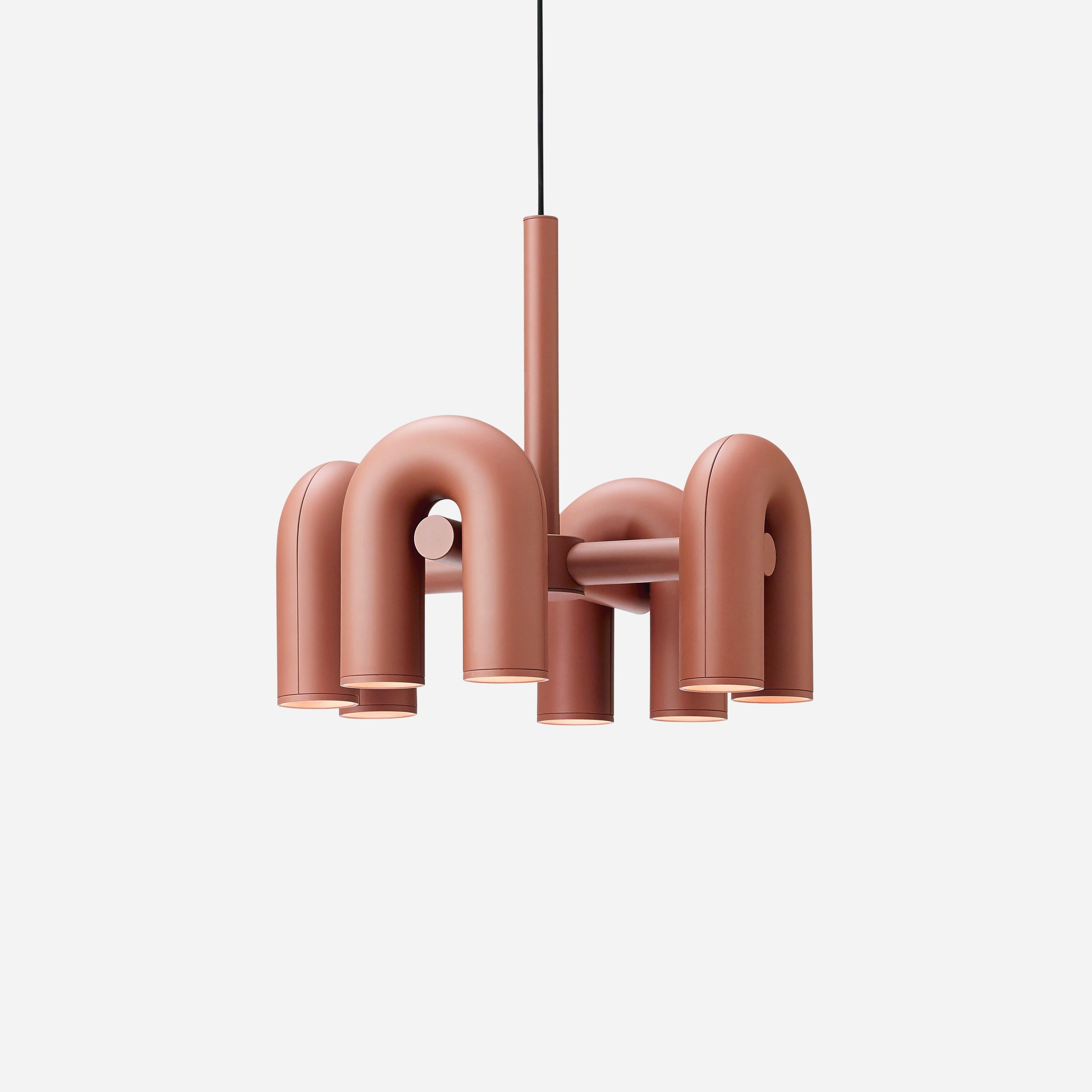 Modern Modular U Shape LED Chandelier Adjustable Geometric Multi Head Ceiling Light Fixture