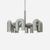 Modern Modular U Shape LED Chandelier Adjustable Geometric Multi Head Ceiling Light Fixture