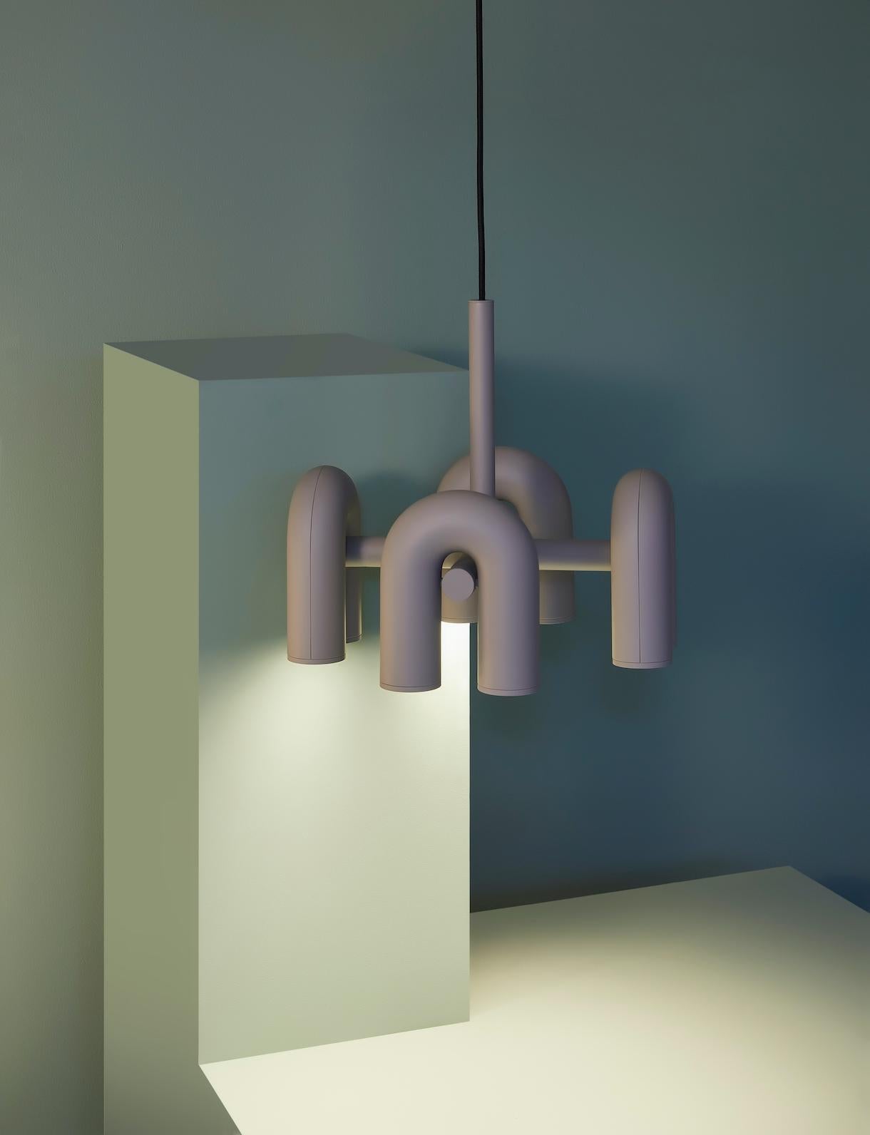 Modern Modular U Shape LED Chandelier Adjustable Geometric Multi Head Ceiling Light Fixture