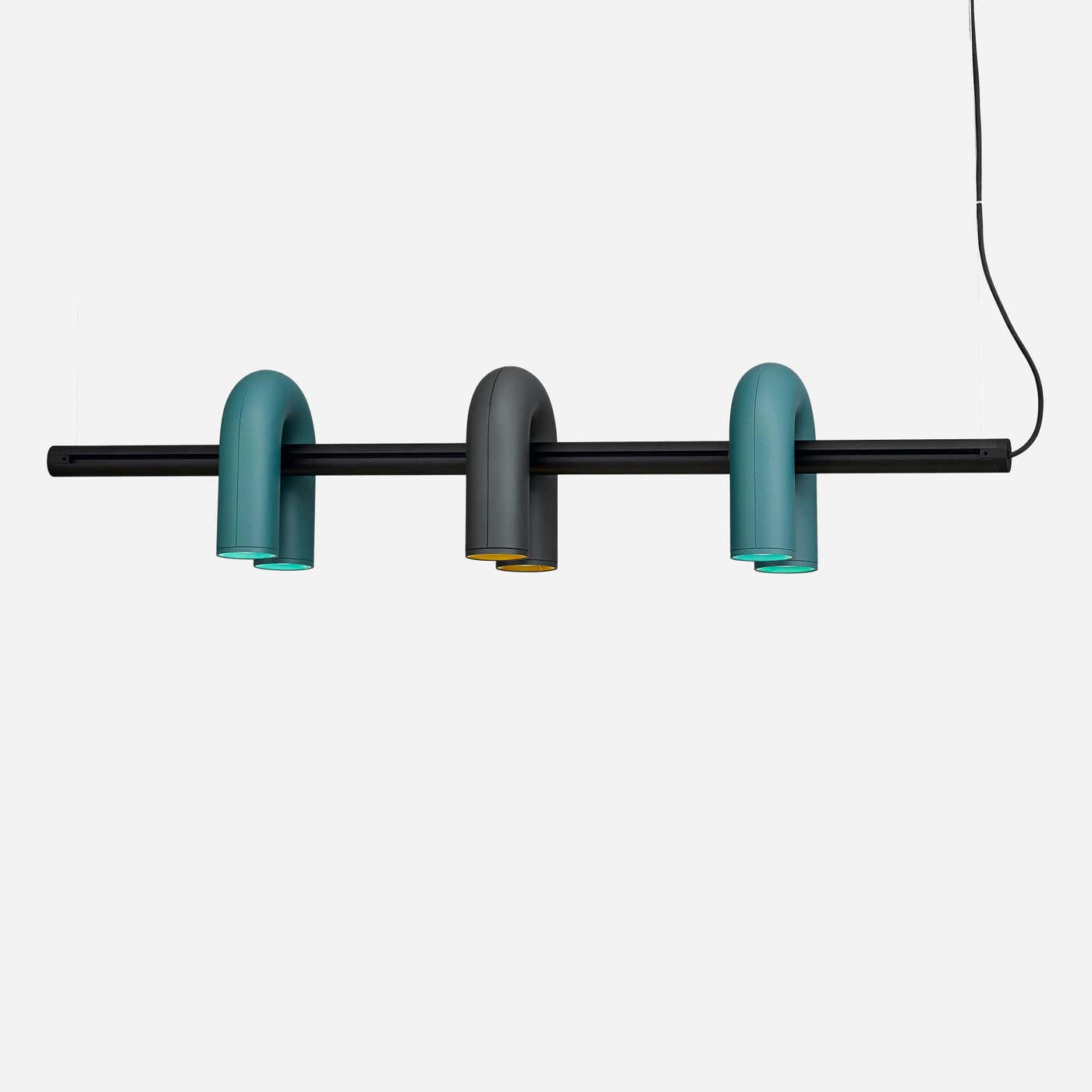 Modern Modular U Shape LED Chandelier Adjustable Geometric Multi Head Ceiling Light Fixture