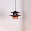 Modern Modulo Layered Metal and Dark Oak Wood Pendant Light for Dining Areas