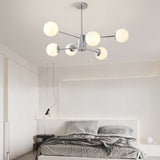 Modern Molecular Glass Globe Chandelier with 3 Step Dimming for Dining Room and Bedroom
