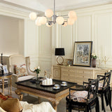 Modern Molecular Glass Globe Chandelier with 3 Step Dimming for Dining Room and Bedroom