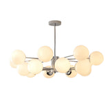 Modern Molecular Glass Globe Chandelier with 3 Step Dimming for Dining Room and Bedroom