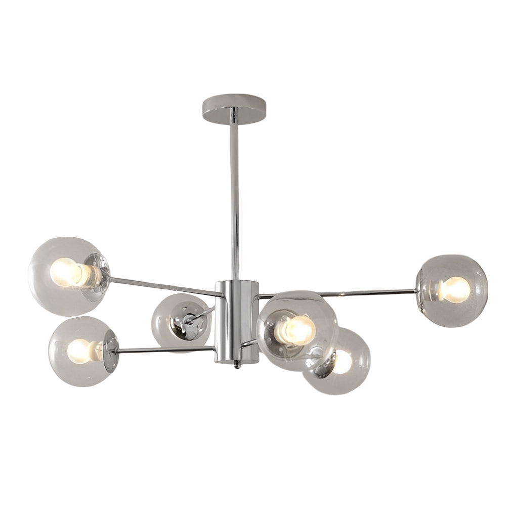 Modern Molecular Glass Globe Chandelier with 3 Step Dimming for Dining Room and Bedroom