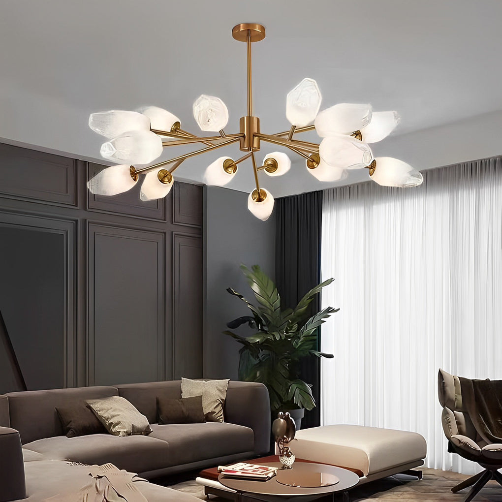 Modern Molecular LED Sputnik Chandelier Gold Glass Globe Dining Room Pendant Light