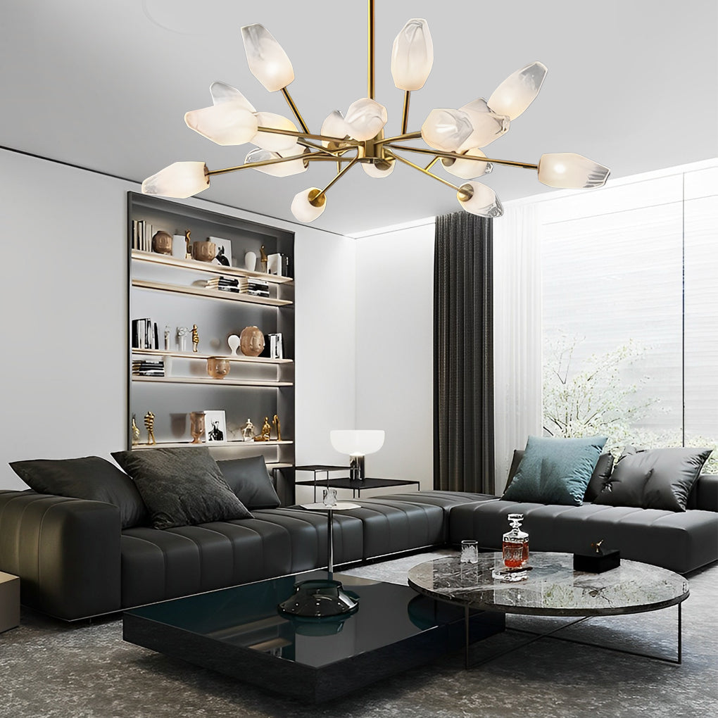 Modern Molecular LED Sputnik Chandelier Gold Glass Globe Dining Room Pendant Light