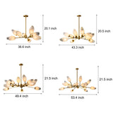 Modern Molecular LED Sputnik Chandelier Gold Glass Globe Dining Room Pendant Light