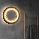 Modern Moon Crater LED Outdoor Wall Sconce Waterproof Concrete Exterior Light for Garden and Villa