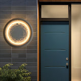 Modern Moon Crater LED Outdoor Wall Sconce Waterproof Concrete Exterior Light for Garden and Villa