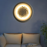 Modern Moon Crater LED Outdoor Wall Sconce Waterproof Concrete Exterior Light for Garden and Villa