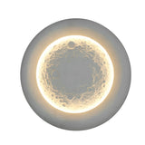 Modern Moon Crater LED Outdoor Wall Sconce Waterproof Concrete Exterior Light for Garden and Villa