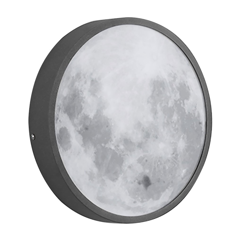Modern Moon Design LED Outdoor Wall Light Waterproof Exterior Garden Sconce for Residential Villa