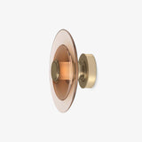 Modern Moon Inspired Glass Disc Wall Sconce Integrated LED Indoor Decorative Lighting
