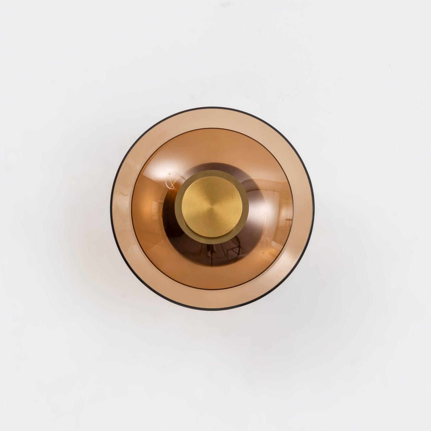 Modern Moon Inspired Glass Disc Wall Sconce Integrated LED Indoor Decorative Lighting