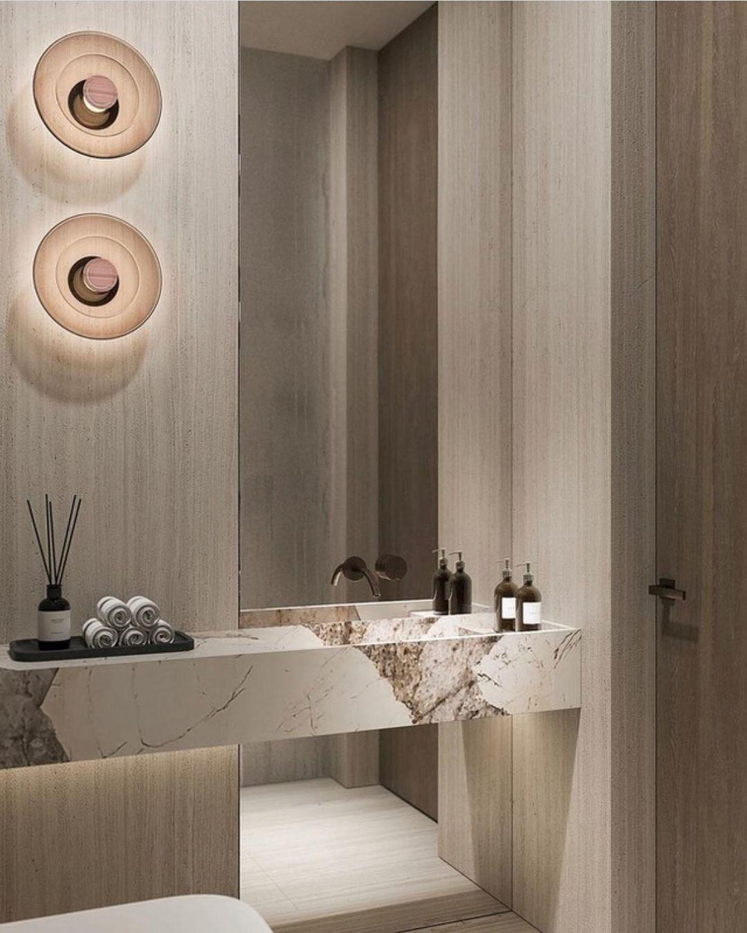 Modern Moon Inspired Glass Disc Wall Sconce Integrated LED Indoor Decorative Lighting