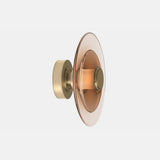Modern Moon Inspired Glass Disc Wall Sconce Integrated LED Indoor Decorative Lighting