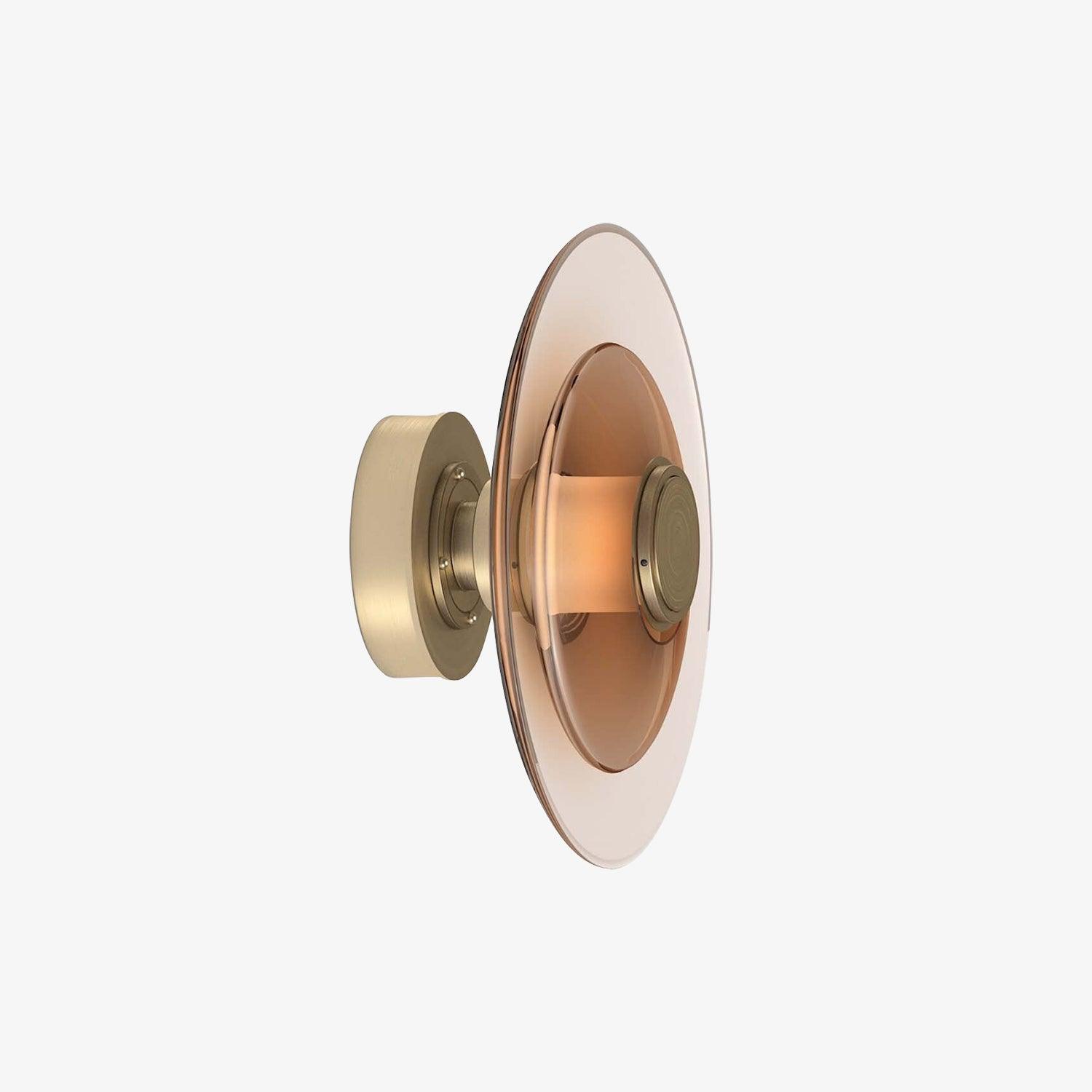 Modern Moon Inspired Glass Disc Wall Sconce Integrated LED Indoor Decorative Lighting