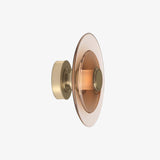 Modern Moon Inspired Glass Disc Wall Sconce Integrated LED Indoor Decorative Lighting