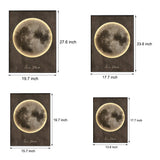 Modern Moon Integrated LED Lighted Electric Meter Box Cover Decorative Painting Art