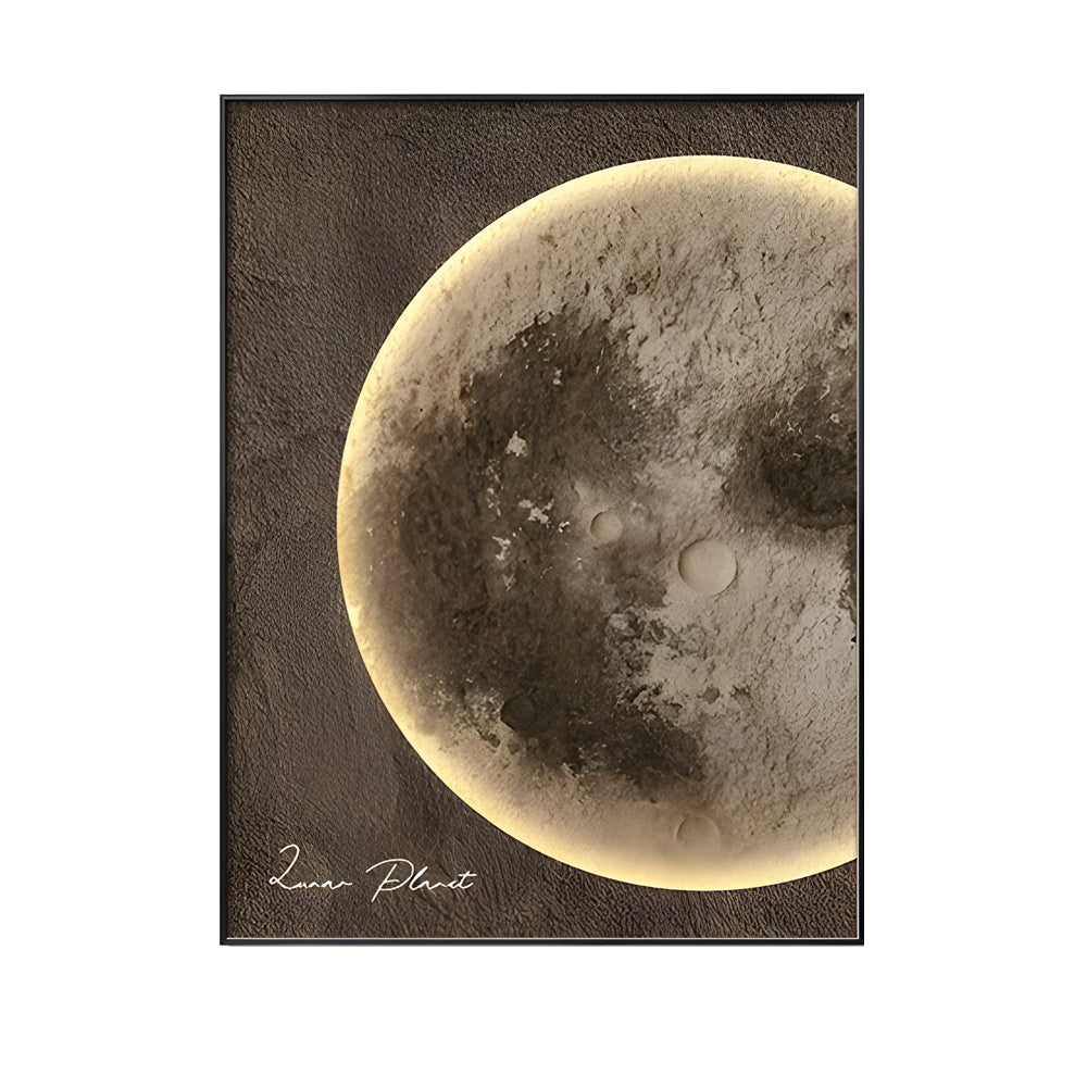 Modern Moon Integrated LED Lighted Electric Meter Box Cover Decorative Painting Art