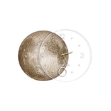 Modern Moon Lunar LED Wall Clock and Decorative Wall Painting Lamp with Remote Control and USB Power Supply