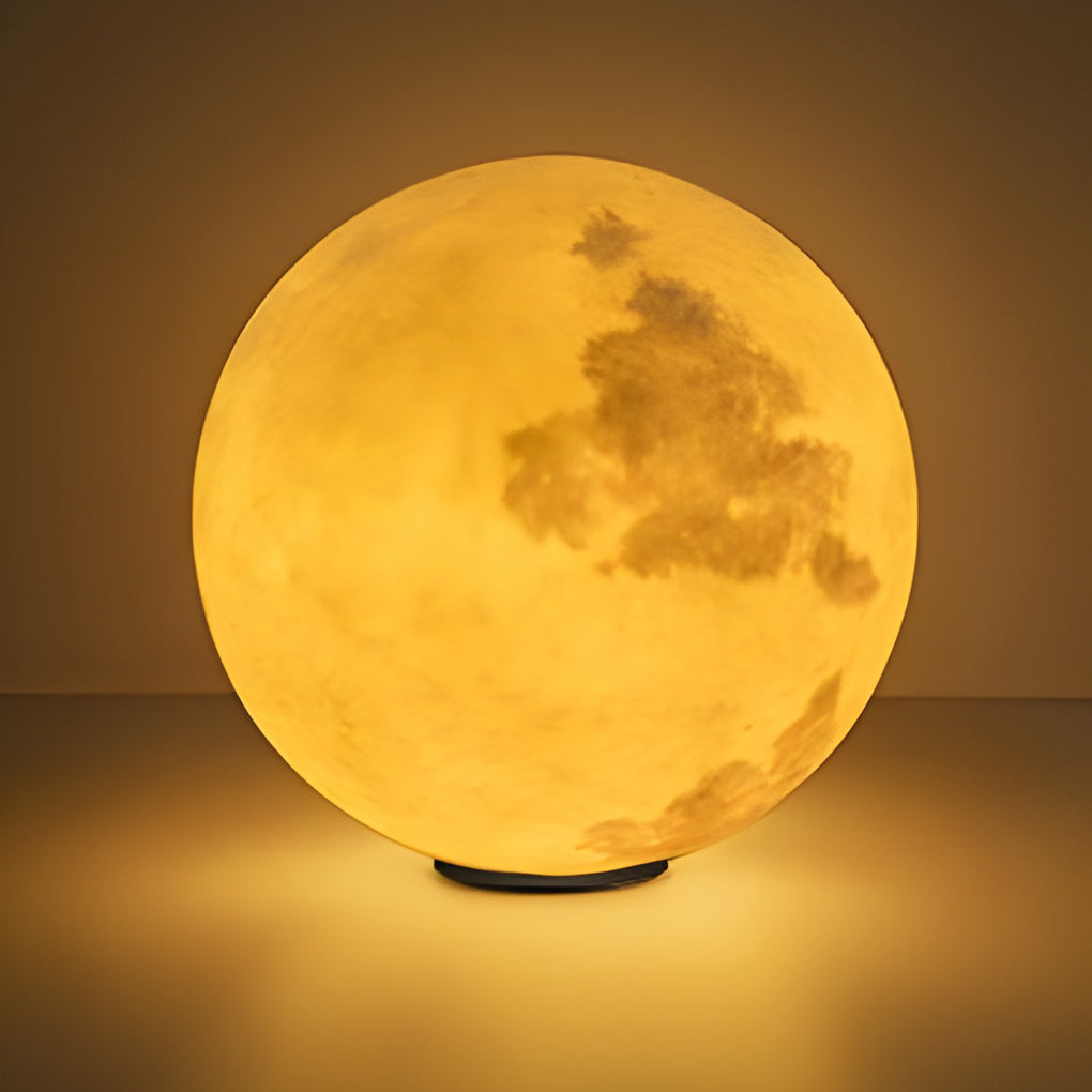 Modern Moon Shaped LED Outdoor Pillar Light Waterproof Solar Post Lamp for Yard