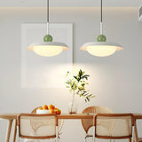 Modern Morandi Layered Pendant Lamp with Adjustable Swing Arm LED Acrylic Hanging Light