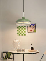 Modern Morandi Layered Pendant Lamp with Adjustable Swing Arm LED Acrylic Hanging Light