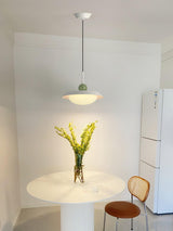 Modern Morandi Layered Pendant Lamp with Adjustable Swing Arm LED Acrylic Hanging Light