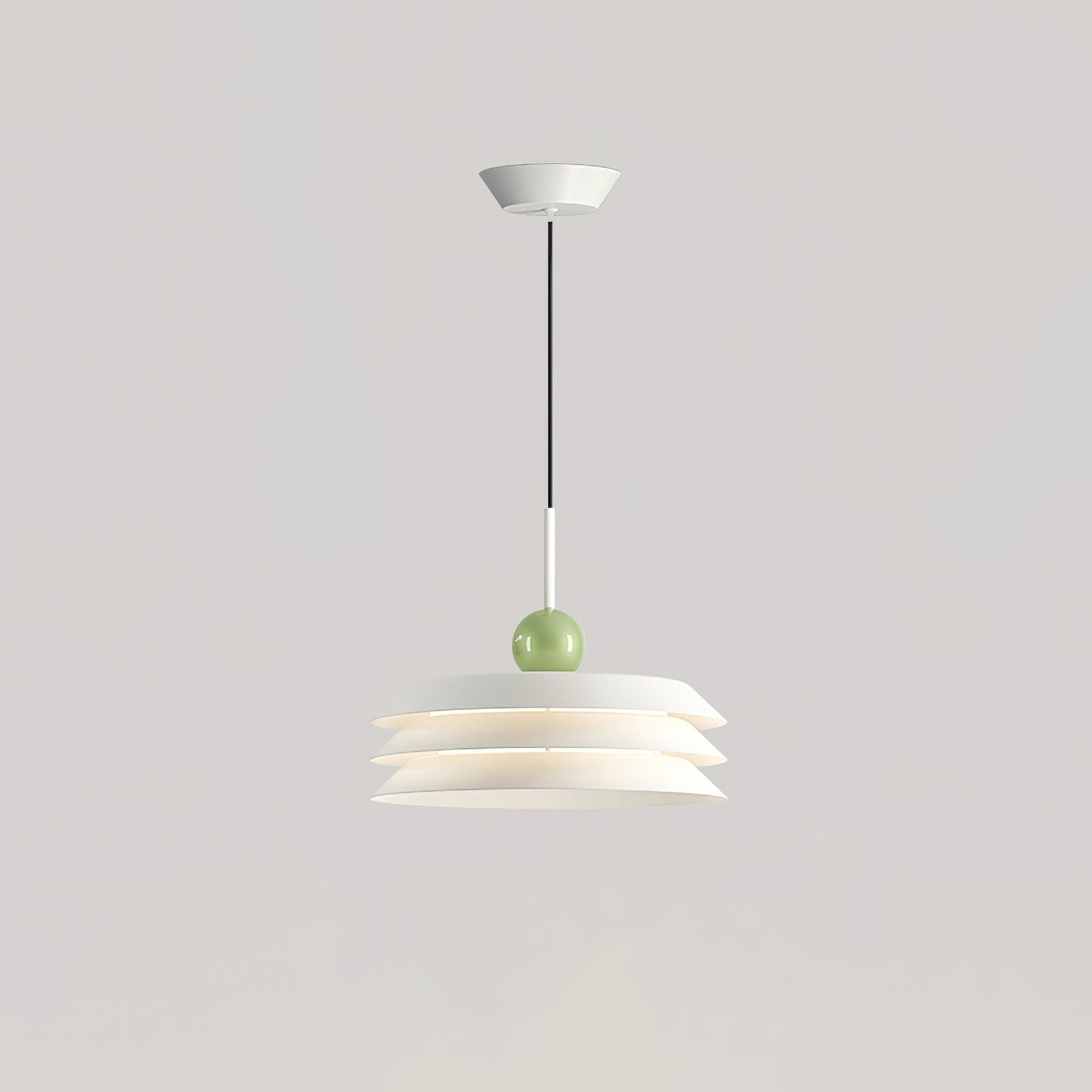 Modern Morandi Layered Pendant Lamp with Adjustable Swing Arm LED Acrylic Hanging Light