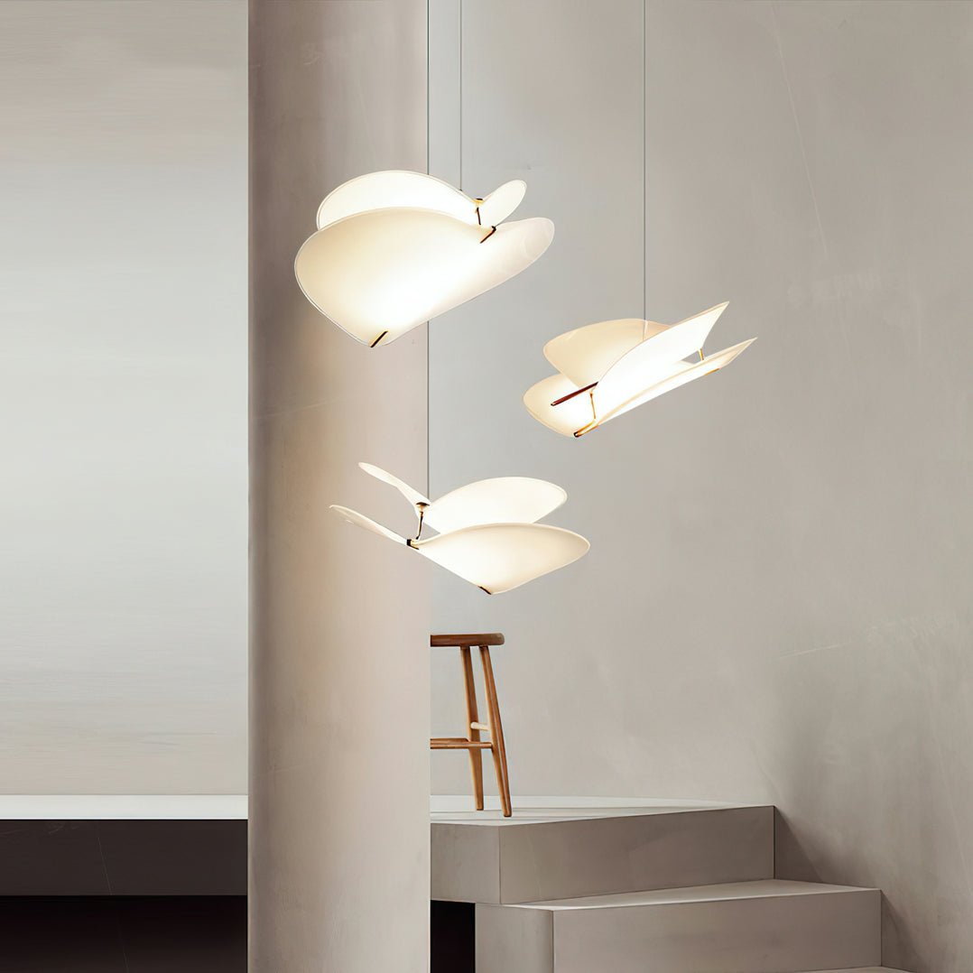 Modern Moth Wing Gold LED Pendant Light for Contemporary Interiors