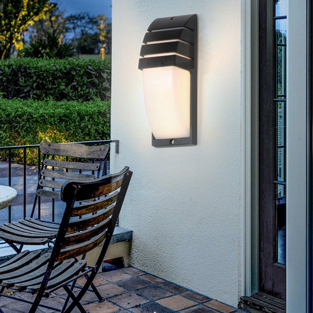 Modern Motion Sensor LED Wall Light Waterproof Outdoor Sconce for Garden and Patio