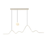 Modern Mountain Moon LED Linear Pendant Light for Dining Room with 3 Step Dimming