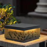 Modern Mountain Shape Outdoor Post Light IP65 Waterproof Garden Landscape Pillar Lamp LED Warm White