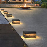 Modern Mountain Shape Outdoor Post Light IP65 Waterproof Garden Landscape Pillar Lamp LED Warm White