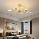 Modern Multi Circle LED Pendant Light Acrylic Aluminum Chandelier for Dining Room and Kitchen