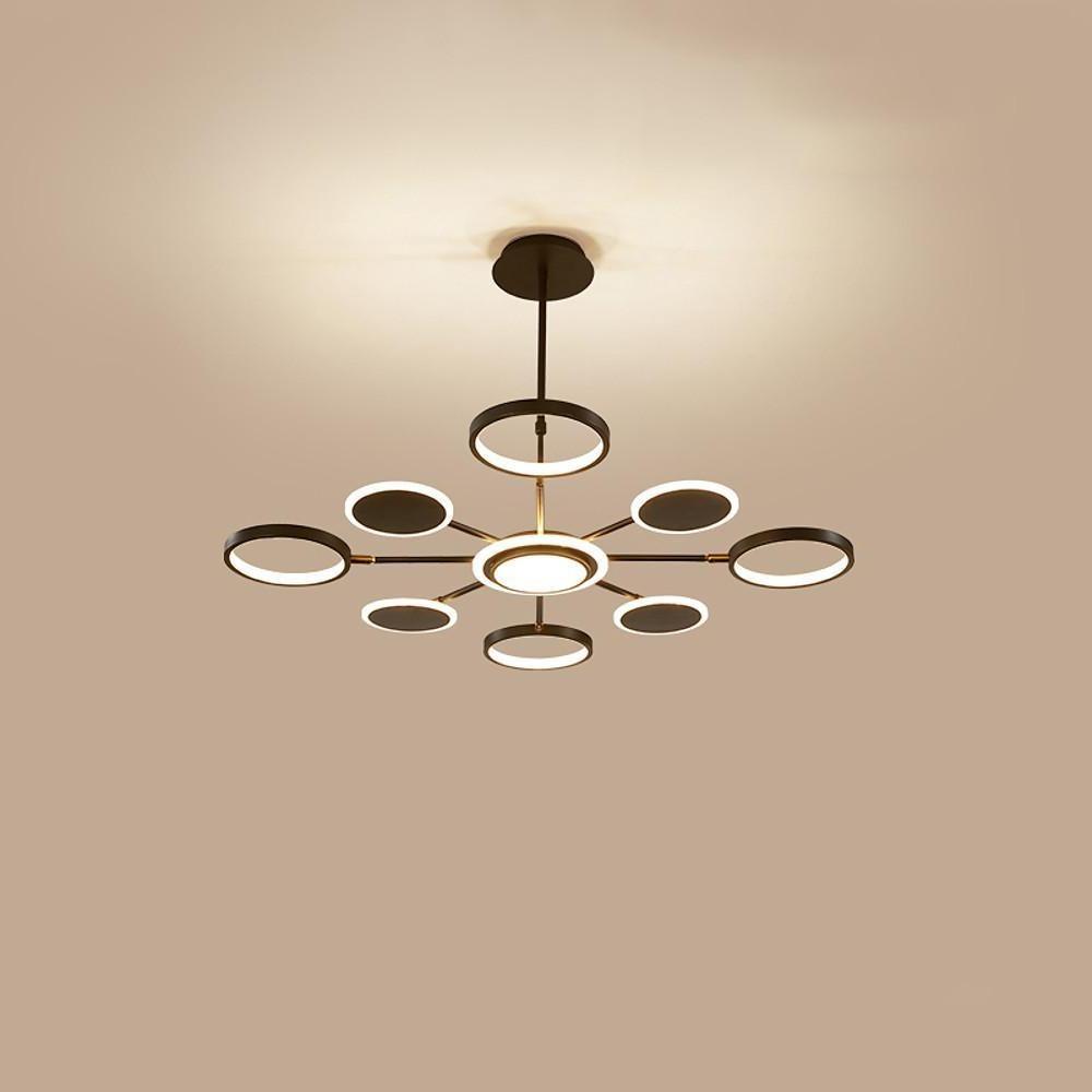 Modern Multi Circle LED Pendant Light Acrylic Aluminum Chandelier for Dining Room and Kitchen