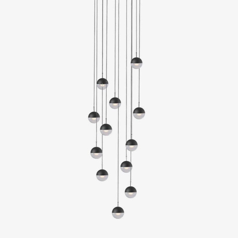 Modern Multi Head Glass Sphere LED Pendant Light for Restaurant and Home Decor