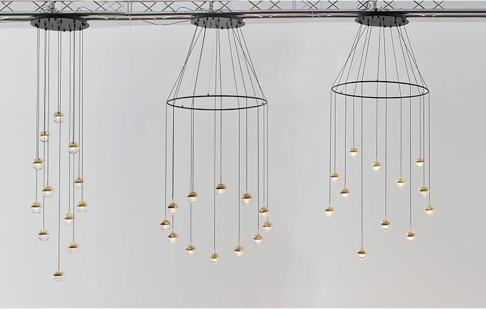 Modern Multi Head Glass Sphere LED Pendant Light for Restaurant and Home Decor