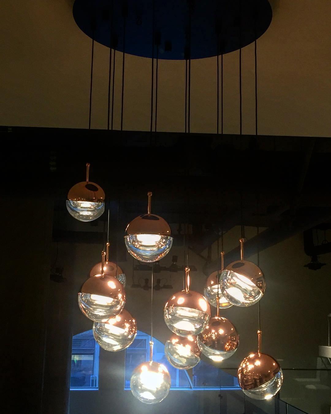 Modern Multi Head Glass Sphere LED Pendant Light for Restaurant and Home Decor