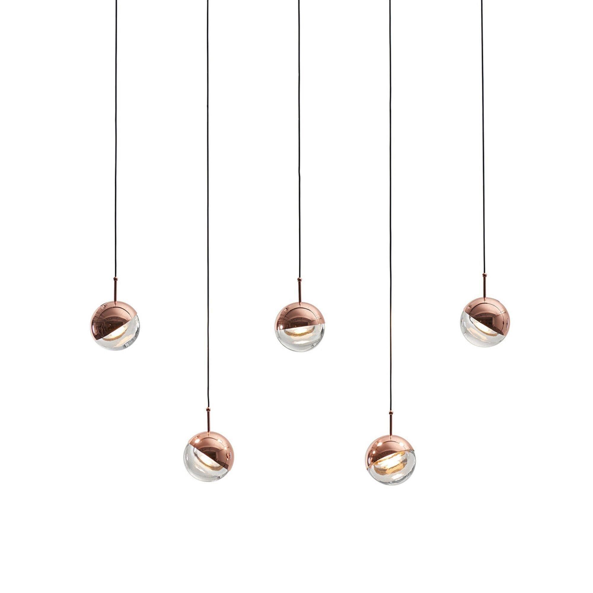 Modern Multi Head Glass Sphere LED Pendant Light for Restaurant and Home Decor