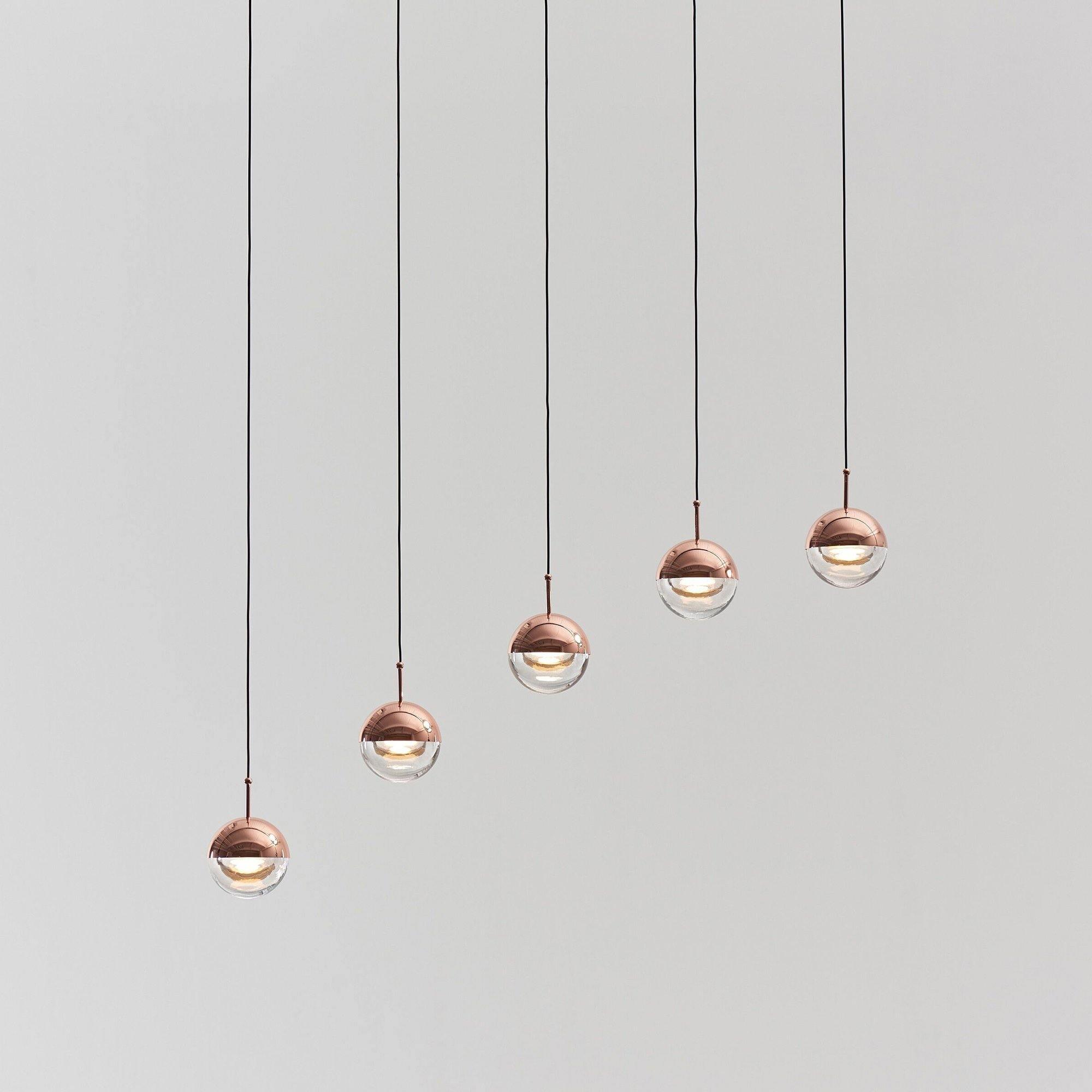 Modern Multi Head Glass Sphere LED Pendant Light for Restaurant and Home Decor
