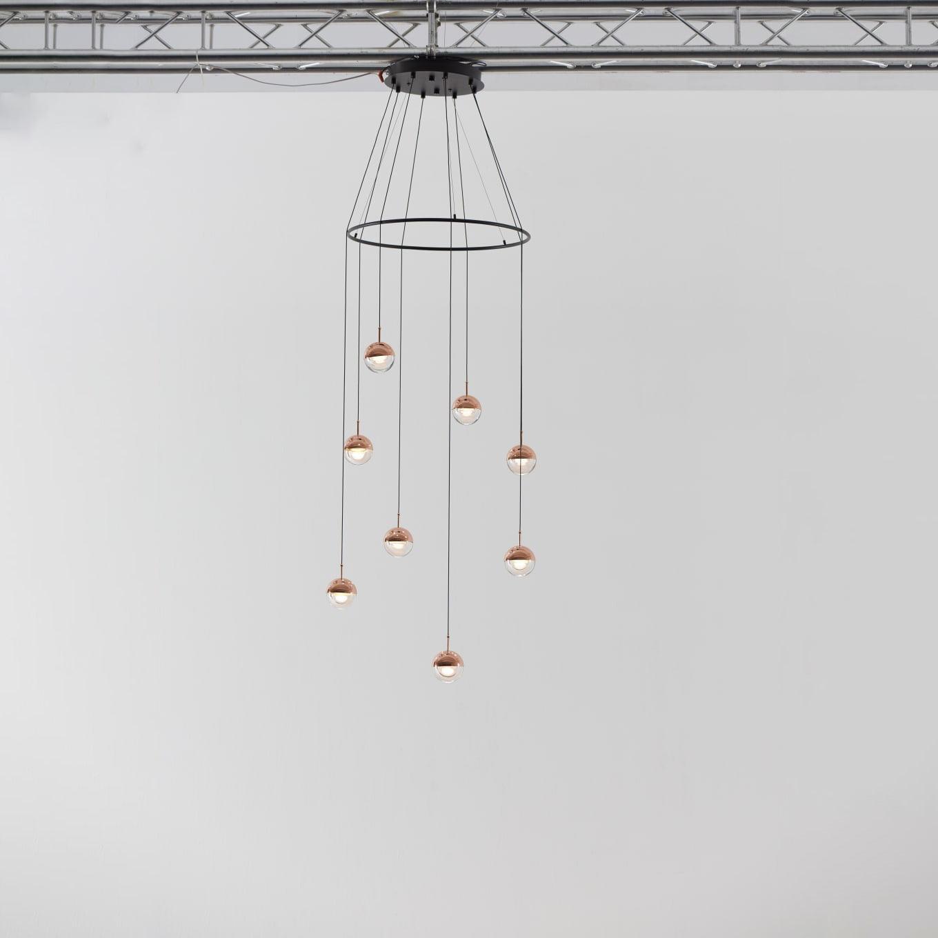 Modern Multi Head Glass Sphere LED Pendant Light for Restaurant and Home Decor