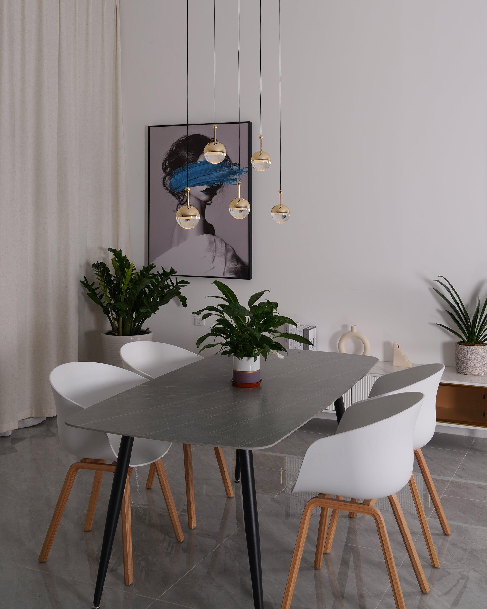 Modern Multi Head Glass Sphere LED Pendant Light for Restaurant and Home Decor
