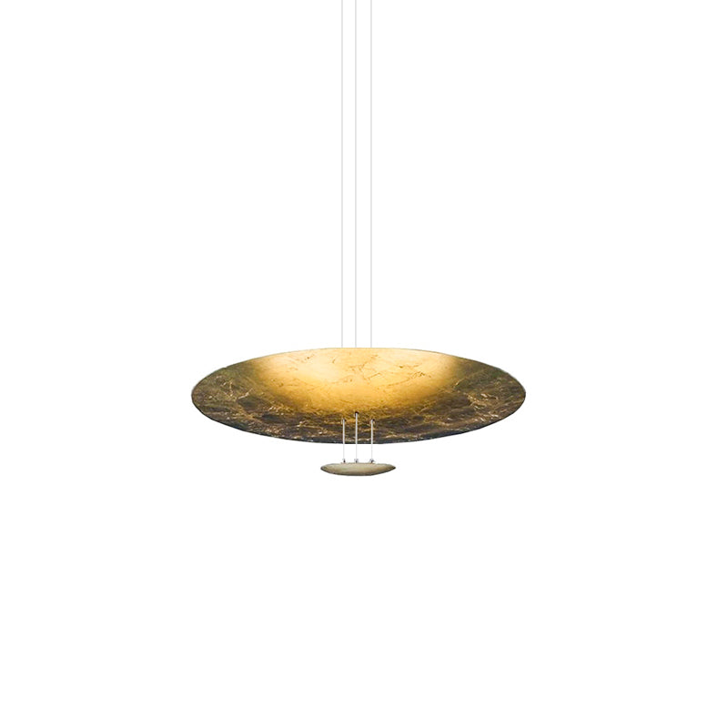 Modern Multi Layered LED Chandelier with Gold Foil Finish for Luxury Interior Lighting