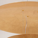 Modern Multi Layered LED Chandelier with Gold Foil Finish for Luxury Interior Lighting